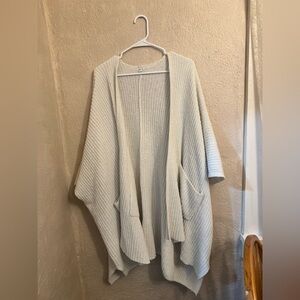 Aerie Cream Open-Front Cardigan
